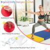 Giantex 6’x 2′ Gymnastics Mat, 2″ Thick Folding Tumbling Mat with Hook and Loop Fastener, Foldable Gym Mat with Carrying Handles, Cheer Mats for Kids Adults Home Exercise Aerobics Fitness(Multicolor)