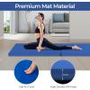 Giantex 6’x2’X1.6” Gymnastics Mat Thick Folding Panel for for Gym, Yoga, Exercise Mat with Hook & Loop Fasteners(Blue)