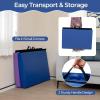 Giantex 6’x2’X1.6” Gymnastics Mat Thick Folding Panel for for Gym, Yoga, Exercise Mat with Hook & Loop Fasteners(Blue)