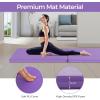 Giantex 6’x2’X1.6” Gymnastics Mat Thick Folding Panel for for Gym, Yoga, Exercise Mat with Hook & Loop Fasteners(Purple)