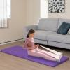 Giantex 6’x2’X1.6” Gymnastics Mat Thick Folding Panel for for Gym, Yoga, Exercise Mat with Hook & Loop Fasteners(Purple)