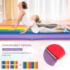 Giantex 6’x4’x2 Gymnastics Mat, Folding Anti-Tear Tumbling Mat w/Carrying Handles, Hook and Loop Fastener, Lightweight Gymnastics Panel Mat, Folding Exercise Aerobics Mats for Gym Home(Muticolor)