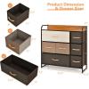 Giantex 7 Drawer Dresser Storage Tower with Foldable Fabric Drawers, Steel Frame & Wooden Top Vertical Organizer Unit for Closets, Nursery, Bedroom Utility Dresser Chest (31.5 x 11.5 x 31 inch)