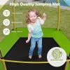 Giantex 7 Ft Trampoline for Kids, Heavy Duty Steel Frame Small Mini Toddler Trampoline, Great Gifts for Boys Girls, Outdoor Indoor Kids Trampoline with Net, for Age 3-8(Yellow/ Green)