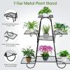 Giantex 7 Tiers Metal Plant Stand Flower Pots Holder, Plant Display Rack for Patio Garden Balcony Home, Indoor Outdoor Storage Shelf Decorative Planter Vertical Flowerpot Holder (7 Tier)(7 Tier)