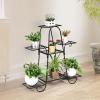 Giantex 7 Tiers Metal Plant Stand Flower Pots Holder, Plant Display Rack for Patio Garden Balcony Home, Indoor Outdoor Storage Shelf Decorative Planter Vertical Flowerpot Holder (7 Tier)(7 Tier)