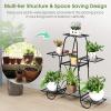 Giantex 7 Tiers Metal Plant Stand Flower Pots Holder, Plant Display Rack for Patio Garden Balcony Home, Indoor Outdoor Storage Shelf Decorative Planter Vertical Flowerpot Holder (7 Tier)(7 Tier)