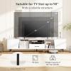 Giantex 79″ White TV Stand with Power Outlets, Modern Entertainment Center w/ 3 Open Shelves, 2 Side Cabinets & Drawer, Media TV Console Table for Living Room Bedroom, Television Stands for 90 Inch TV