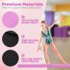 Giantex 7FT/8FT/9FT Balance Beam, Folding Gymnastics Beam w/Carry Handles, Floor Foam Gymnastics Equipment for Kids, Non Slip Rubber Base for Exercise, Practice & Professional Home Training(Light Purple)