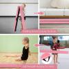Giantex 7FT/8FT/9FT Balance Beam, Folding Gymnastics Beam w/Carry Handles, Floor Foam Gymnastics Equipment for Kids, Non Slip Rubber Base for Exercise, Practice & Professional Home Training(Pink)