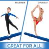 Giantex 7FT/8FT/9FT Balance Beam, Folding Gymnastics Beam w/Carry Handles, Floor Foam Gymnastics Equipment for Kids, Non Slip Rubber Base for Exercise, Practice & Professional Home Training(Blue)