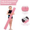 Giantex 7FT/8FT/9FT Balance Beam, Folding Gymnastics Beam w/Carry Handles, Floor Foam Gymnastics Equipment for Kids, Non Slip Rubber Base for Exercise, Practice & Professional Home Training(Pink)