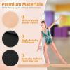 Giantex 7FT/8FT/9FT Balance Beam, Folding Gymnastics Beam w/Carry Handles, Floor Foam Gymnastics Equipment for Kids, Non Slip Rubber Base for Exercise, Practice & Professional Home Training(Khaki)