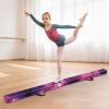 Giantex 7FT/8FT/9FT Balance Beam, Folding Gymnastics Beam w/Carry Handles, Floor Foam Gymnastics Equipment for Kids, Non Slip Rubber Base for Exercise, Practice & Professional Home Training(Magic Star-Purple)