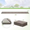 Giantex 8 FT Wooden Garden Pathway 2PCS, 21.5″ W Roll Out Hardwood Walkway with Non-Slip Surface, Tools Free Assembly, Outdoor Rustic Decorative Boardwalk Flooring Pavers for Backyard Wedding(Gray)