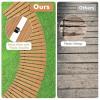 Giantex 8 FT Wooden Garden Pathway 2PCS, 21.5″ W Roll Out Hardwood Walkway with Non-Slip Surface, Tools Free Assembly, Outdoor Rustic Decorative Boardwalk Flooring Pavers for Backyard Wedding(Brown)