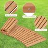 Giantex 8 FT Wooden Garden Pathway 2PCS, 21.5″ W Roll Out Hardwood Walkway with Non-Slip Surface, Tools Free Assembly, Outdoor Rustic Decorative Boardwalk Flooring Pavers for Backyard Wedding(Brown)