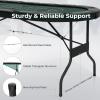 Giantex 8 Player Poker Table Foldable, 72″ Portable Folding Texas Holdem Poker Tables w/Padded Rails, Cup Holders, Casino Grade Felt Surface, Oval Card Game Poker Table for Game Room (Black)(Black+green)