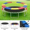 Giantex 8Ft 10Ft 12Ft 14Ft 15Ft 16Ft Trampoline Pad, Tear-Resistant Edge Cover Springs Protection Pad, All Weather Replacement Trampoline Safety Pad(Rainbow)