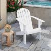 Giantex Acacia Wood Adirondack Chair – Outdoor Fire Pit Chair with 105° Inclined Seat, High Backrest, 4″ Wide Armrests, Patio Lounge Chair for Outside, Lawn, Backyard, Garden, Deck, Porch (1, Grey)(White)
