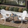 Giantex Acacia Wood Adirondack Chair – Outdoor Fire Pit Chair with 105° Inclined Seat, High Backrest, 4″ Wide Armrests, Patio Lounge Chair for Outside, Lawn, Backyard, Garden, Deck, Porch (1, Grey)(White)