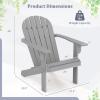 Giantex Acacia Wood Adirondack Chair – Outdoor Fire Pit Chair with 105° Inclined Seat, High Backrest, 4″ Wide Armrests, Patio Lounge Chair for Outside, Lawn, Backyard, Garden, Deck, Porch (1, Grey)(Grey)