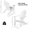 Giantex Adirondack Chair Acacia Wood Outdoor Chairs with 350 lbs Weight Capacity, Weather Resistant Lounge Armchair for Yard, Patio, Garden, Poolside, Balcony, Deck Fire Pit Chairs, Gray(White)