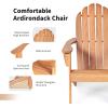 Giantex Adirondack Chair Acacia Wood Outdoor Chairs with 350 lbs Weight Capacity, Weather Resistant Lounge Armchair for Yard, Patio, Garden, Poolside, Balcony, Deck Fire Pit Chairs, Gray(Natural)