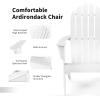 Giantex Adirondack Chair Acacia Wood Outdoor Chairs with 350 lbs Weight Capacity, Weather Resistant Lounge Armchair for Yard, Patio, Garden, Poolside, Balcony, Deck Fire Pit Chairs, Gray(White)