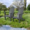 Giantex Adirondack Chair Acacia Wood Outdoor Chairs with 350 lbs Weight Capacity, Weather Resistant Lounge Armchair for Yard, Patio, Garden, Poolside, Balcony, Deck Fire Pit Chairs, Gray(Grey)