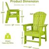 Giantex Adirondack Chair, Kids HDPE Patio Lawn Chair with Ergonomic Backrest for Deck, Porch, Backyard, Poolside, Indoor, Weather Resistance Toddler Outdoor Chair (4, Turquoise)(Green)