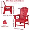 Giantex Adirondack Chair, Kids HDPE Patio Lawn Chair with Ergonomic Backrest for Deck, Porch, Backyard, Poolside, Indoor, Weather Resistance Toddler Outdoor Chair (4, Turquoise)(Red)
