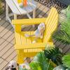 Giantex Adirondack Chair, Kids HDPE Patio Lawn Chair with Ergonomic Backrest for Deck, Porch, Backyard, Poolside, Indoor, Weather Resistance Toddler Outdoor Chair (4, Turquoise)(Yellow)