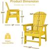 Giantex Adirondack Chair, Kids HDPE Patio Lawn Chair with Ergonomic Backrest for Deck, Porch, Backyard, Poolside, Indoor, Weather Resistance Toddler Outdoor Chair (4, Turquoise)(Yellow)