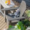 Giantex Adirondack Chair, Kids HDPE Patio Lawn Chair with Ergonomic Backrest for Deck, Porch, Backyard, Poolside, Indoor, Weather Resistance Toddler Outdoor Chair (4, Turquoise)(Grey)