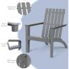 Giantex Adirondack Chair Set of 4 Acacia Wood Outdoor Chairs, 350 lbs Weight Capacity, Weather Resistant Campfire Chairs for Lawn Seating, Garden, Poolside, Balcony, Patio Lounger(Grey)