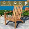 Giantex Adirondack Chair Set of 4 Acacia Wood Outdoor Chairs, 350 lbs Weight Capacity, Weather Resistant Campfire Chairs for Lawn Seating, Garden, Poolside, Balcony, Patio Lounger(Wood)
