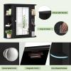 Giantex Bathroom Medicine Cabinet, Wall Mounted Bathroom Mirror Cabinet with Mirrored Door & 4 Interior Shelves, 6 Open Shelves, Mounting Hardware, Space-Saving Storage Cabinet, White(Black)