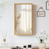 Giantex Bathroom Wall Cabinet, Bamboo Medicine Cabinet with Mirror, 2 Removable Shelves, Reversible Installation, Space-Saving Over The Sink Storage Organizer, Natural