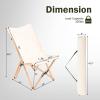 Giantex Camping Chairs 2 Pack, Folding Beach Chairs for 330lbs, Outdoor Butterfly Chair, Portable Lawn Chairs for Picnic Fishing Hiking Mountaineering, Lightweight Bamboo Frame No Assembly (Beige)(Beige)