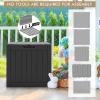 Giantex Deck Boxes Outdoor Waterproof – 30 Gallon Patio Storage Box with Lockable Lid, Built-in Handles, Storage Bin for Poolside, Package Delivery, Cushions, Garden Tools, Outside Storage Box (Brown)(Black)