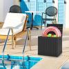 Giantex Deck Boxes Outdoor Waterproof – 30 Gallon Patio Storage Box with Lockable Lid, Built-in Handles, Storage Bin for Poolside, Package Delivery, Cushions, Garden Tools, Outside Storage Box (Brown)(Black)