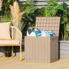 Giantex Deck Boxes Outdoor Waterproof – 30 Gallon Patio Storage Box with Lockable Lid, Built-in Handles, Storage Bin for Poolside, Package Delivery, Cushions, Garden Tools, Outside Storage Box (Brown)(Brown)