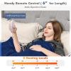 Giantex Electric Heated Throw Blanket – 84” x 62” Electric Heating Blanket Throw w/ 5 Heating Levels 10 Hours Auto-Off Overheat Protection Washable for Home & Office Full Body Warming (Blue, Twin)(Blue)