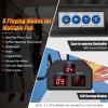 Giantex Foldable Basketball Arcade Game, 8 Game Options, Electronic Double Shot 2 Player w/ 4 Balls and LED Scoring System, Indoor Basketball Game for Kids, Adults, Black & Silver(White)