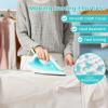 Giantex Foldable Ironing Board with Iron Rest, Heat Resistant Cover, 48.5″ x 15.5″ Ironing Surface, 27″-36″ Adjustable Heights, Sturdy Metal Frame, Iron Board for Laundry Room (Light Gray)(Turquoise Leaves)