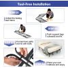Giantex Folding Bed Frame, Twin/Full Size Portable Bed Base for Kids, Teens & Adults, Tool-Free Assembly, No Box Spring Needed, 660 LBS Capacity, Steel Platform Bed(Twin/Full)