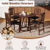 Giantex Folding Dining Chairs Set of 2, Solid Wood Frame, Foldable Wood Kitchen Chairs with Padded Seat, Max Load 400 Lbs, No Assembly, Armless Side Chairs for Apartment Dining Room, Brown & Black(Brown & Black)