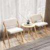 Giantex Folding Dining Chairs Set of 2, Upholstered Wooden Folding Chair 2 Pack, Portable Kitchen Chairs with Padded & Seat Backrest, Accent Chairs for Wedding Picnic Party, No Assembly, Natural(Natural)