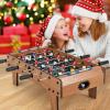 Giantex Foosball Table, 27in Mini Football Table Game w/ 2 Footballs,Score Keepers, Wood Soccer Table Top for Kids, Family Night, Parties, Game Rooms